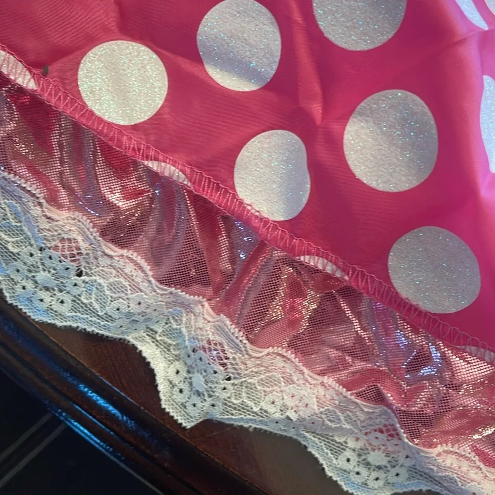 Disney Jr. Minnie mouse Pink Polka Dot Dress costume with Bow 4 - 6x